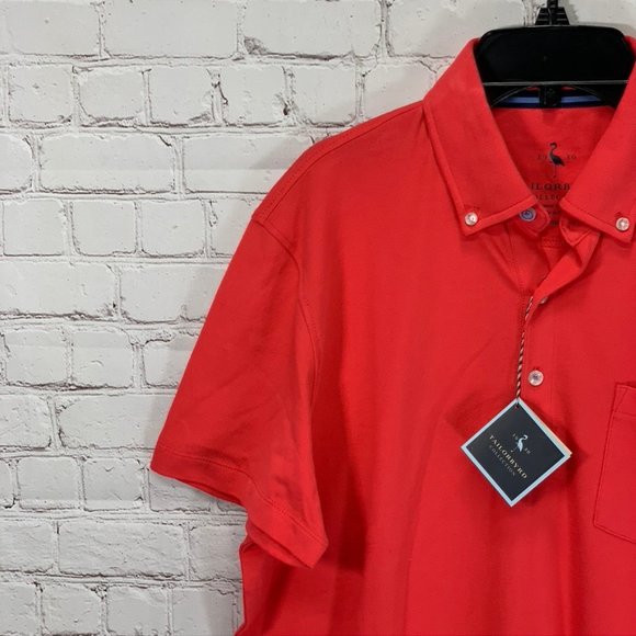 Tailorbyrd Coral Preppy Button Collar Short Sleeve - Picture 3 of 9